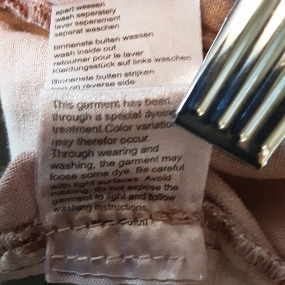 DiDi Women's 100% Linen Embroidered Moto Blazer Blush Beige Size Large - Picture 14 of 14